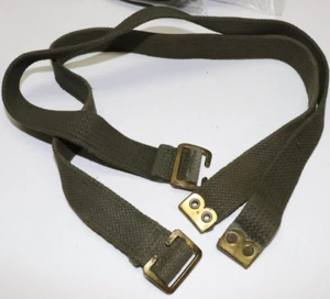 British p37 od cotton equipment utility straps 1 in wide x 27 in long Pair E7070 - Picture 1 of 3