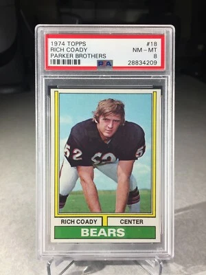 1974 Parker Brothers Rich Coady #18 - PSA 8 - POP 6 (none graded higher) - Image 1 of 2