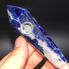 74g Natural Quality blue-veins stone Smoking Pipe Wand Tobacco pipe healing 68