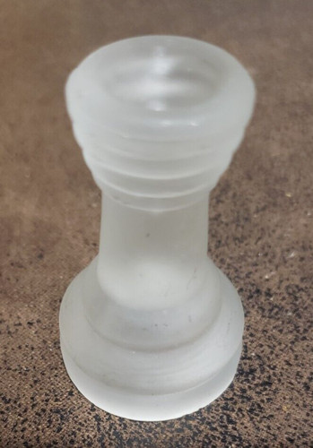 Frosted Glass Rook Chess Replacement Piece 1.5 Tall