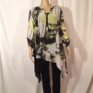 Catherines Layered Blouse with Tab Sleeves Women's Size 0X NWT    - Bild 1 von 9
