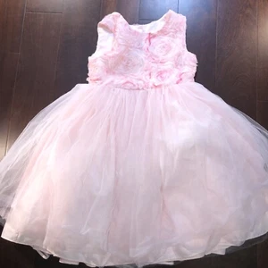Girls size 8 pink flower dress Roses spring Summer Floral Manrmellata? 25” Long - Picture 1 of 8