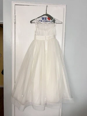 Vestido Alfred Angelo Niñas Talla 8 BlancoBoda Formal Niña Flor Talla 8 Foto 1 de 4