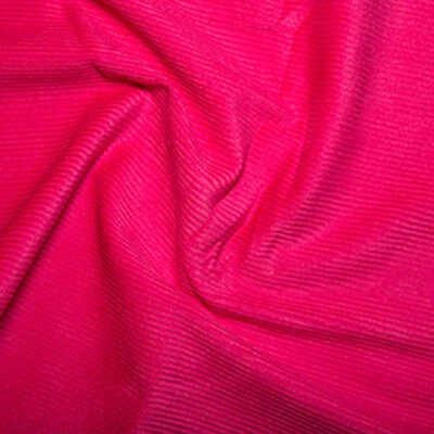 Cotton 8 Wale Corduroy Fabric CERISE Pink Cord Craft Upholstery Fabric Material - Image 1 of 3