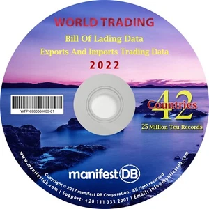 2022 World trading Exports and Imports | Bill of lading data Disk | manifestDB - Picture 1 of 1