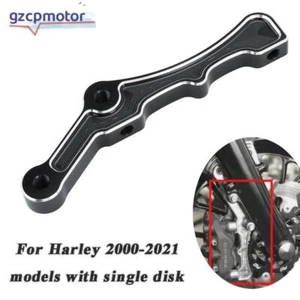 CNC Aluminum Radial Front Brake Caliper Bracket Fit for Harley 2000-2021 Models - Picture 1 of 9