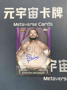 2021 Topps WWE Undisputed Santos Escobar Superstar Roster Auto Purple 90/99