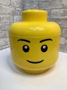 "Contenedor de 11"" LEGO Head grande de almacenamiento cara amarilla" - Imagen 1 de 7