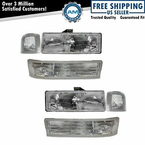 Headlight Parking Marker Lamp Light Kit Set of 6 for 95-05 Chevy Astro Van New