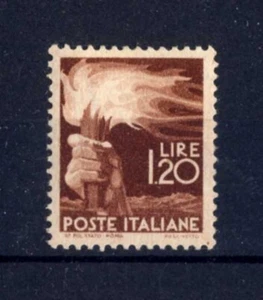 ITALIA 1945 - Serie "Democratica" - 1,20 L. Mano che impugna una fiaccola MNH** - Imagen 1 de 1