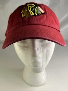 Mütze Chicago Blackhawks 47 Marke rot NHL Hockey OSFA Strapback verstellbar Cap  - Bild 1 von 7