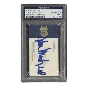 John MacNeod Autographed Signed Notre Dame Basketball Business Card PSA - Picture 1 of 2