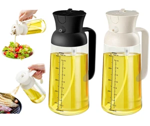 2-in-1 Oil Spray Bottle Refilable Plastic BBQ Cooking Olive Oil Spray Dispenser - Picture 1 of 39