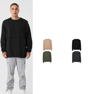 Bella Canvas Bella + Leinwand Unisex Raw-seam Crew Pullover 3743 - Front Pocket - Bild 1 von 10