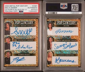 2024 LEAF POP CENTURY JERSEY SHORE Co-Stars 6 AUTO Snooki JWoww 1/1 MTV PSA Dorado - Imagen 1 de 3