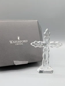Waterford kristallklare Kreuz Figur mit gewellten Kanten 5 1/2 Zoll - Bild 1 von 4
