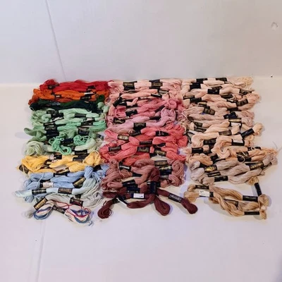 Vintage DMC Embroidery Floss-Lot Of 105 Skeins-Black Label-Made In France - Image 1 of 4
