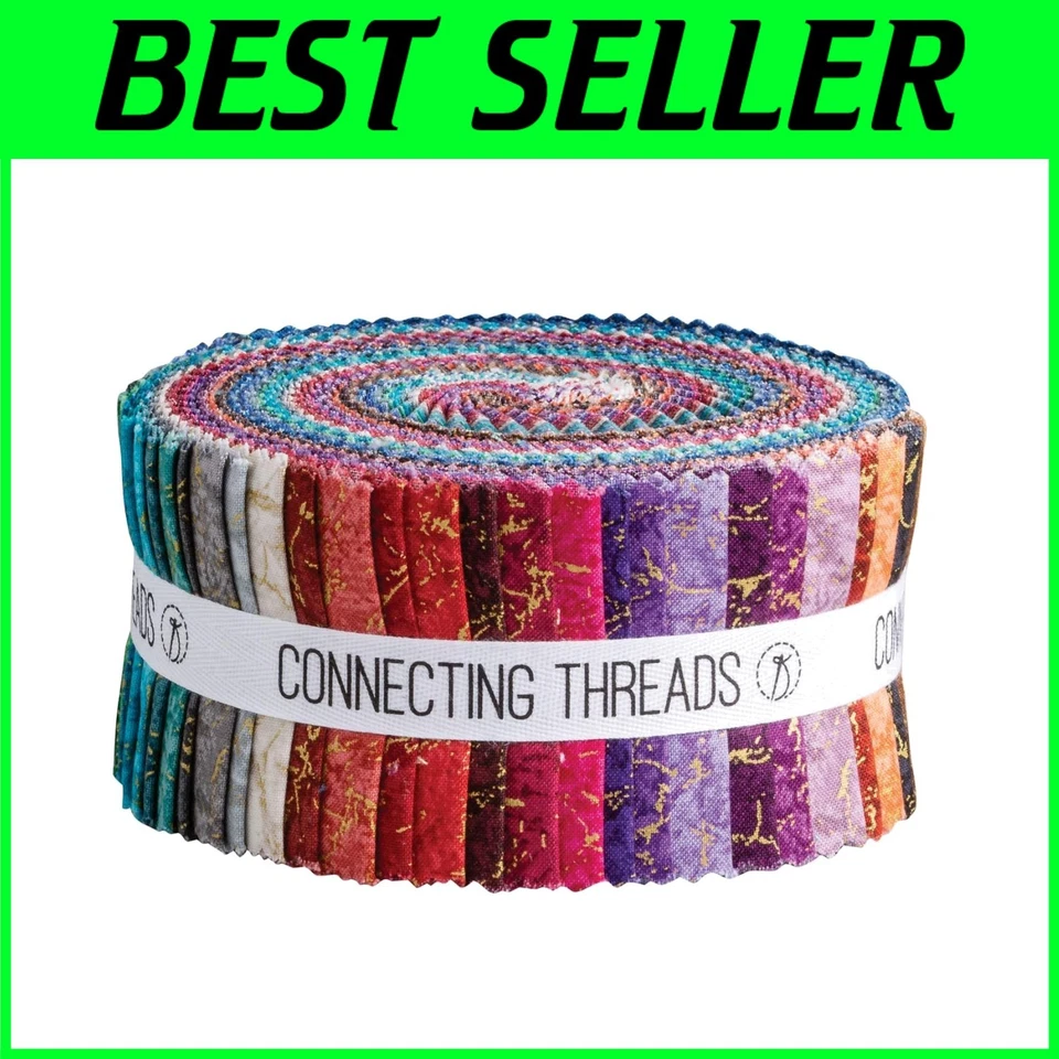 Exclusive Quartz-Inspired Precut Fabric Bundle with Golden Metallic Accents - Image 1 of 4