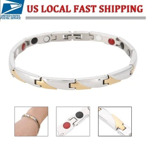Stainless Steel Magnetic Bracelet Energy Healing Therapy Health Care Bangle - Bild 1 von 9