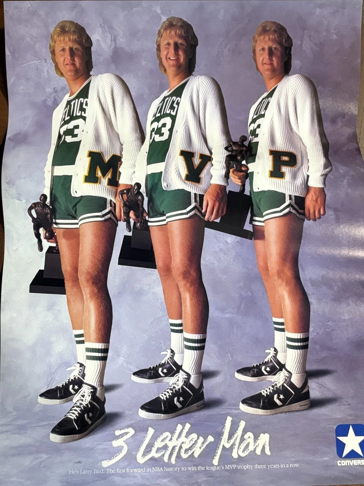 1987 Larry Bird | Converse Poster |  3-Letter Man - Image 1 of 1