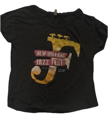 Camiseta New Orleans Jazz Fest Festival Camiseta Gráfica 2015 Lady Gaga Tony Bennett Foto 1 de 4