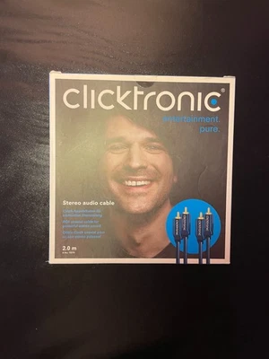 Clicktronic Stereo Audio Cable RCA to RCA – 2.0 m (Gold-Plated, OFC) - Image 1 of 3