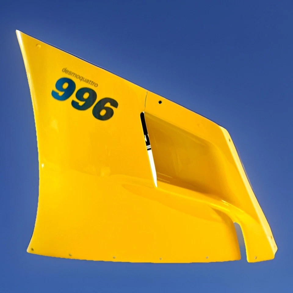 Carenado medio amarillo genuino Ducati 748 996 916 cubierta izquierda agrietada 48010391A Foto 1 de 4