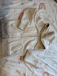 Gap Girl's Long Sleeve Logo Full-Zip Hoodie CA4 Heather Grey Medium (8) NWT - Picture 1 of 6