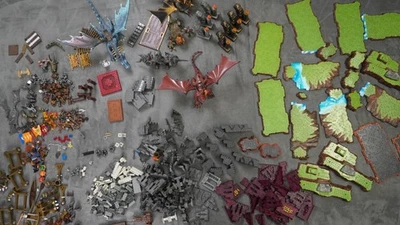 Vintage Mega Bloks Dragons Castle Lot Minifigures Dragons Terrain Parts 2000s - Image 1 of 4