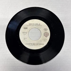 45 rpm Vintage 7” Vinyl Single Hit Record Hank Williams Country Boy Can Survive - Picture 1 of 1
