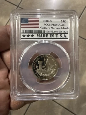 2009-S PCGS PR69DCAM Northern Mariana Islands State Quarter Proof 25C #56061838 - Image 1 of 2