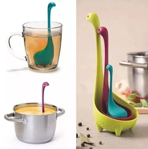 3Pcs The Nessie Family Soup Ladle and Tea Infuser Set 100% Food Safe BPA Free - Picture 1 of 5