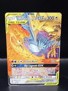 Pokemon Card - Moltres & Zapdos & Articuno GX Hidden Fates 44/68 Ultra Rare A - Picture 1 of 4