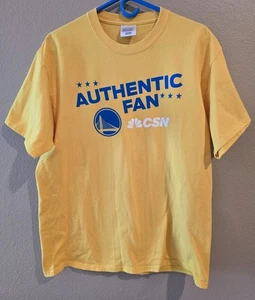 Camisa Golden State Warriors 2015 Auténtica Fan L Manga Corta Cuello Redondo Grande CSN - Imagen 1 de 5