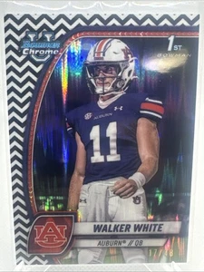 2024 Bowman Cromo U Walker Blanco 1er Bowman Stealth/48 Refractor Casno rojizo  - Imagen 1 de 2