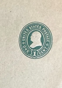 US Scott W357 1cent Green Franklin Entire Wrapper Cut Corner - Picture 1 of 2