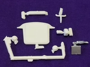 1949 Mercury CORNA RADIATORE TUBO RISCALDATORE COPRI BATTERIA da AMT 1:25 Model Kit 49 - Foto 1 di 10