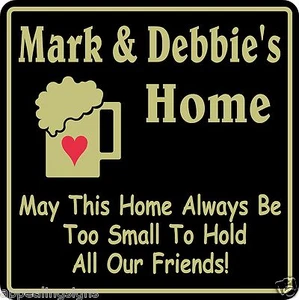 Personalized Home Sign #38 Wall Decor Family Bar Pub Gift Custom USA Made - Picture 1 of 1