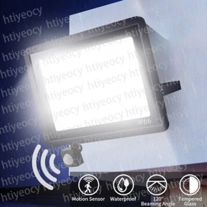 200W LED Floodlight PIR Motion Sensor Security Outdoor Garden Flood Light IP66 - Picture 1 of 24