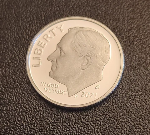 2021 S PROOF Roosevelt Dime - From a Clad Proof Set - FREE SHIPPING Cover
