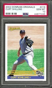 Pop 1 2002 Donruss Originals Curt Schilling # 216 PSA 10 Gem Mint 1984 style - Picture 1 of 1