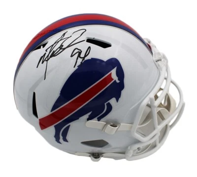 Casco NFL tamaño completo firmado por Mario Williams Buffalo Bills Speed Foto 1 de 3