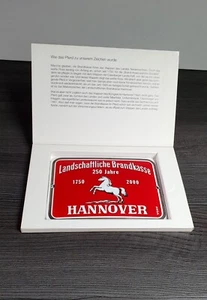 Emailleschild Landschaftliche Brandkasse Hannover, Sonderausgabe 250 Jahre, neu - Bild 1 von 7