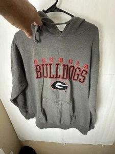 Vintage Georgia Bulldogs Sz 2 XL Hoodie Pullover Sweatshirt Blue 84 - Picture 1 of 5