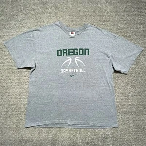 Nike Team Oregon Ducks Basketball PAC Shirt Adult Extra Large Gray Nike Tag Mens - Picture 1 of 8