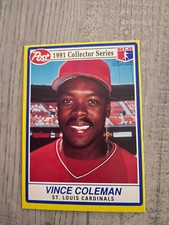 1991 Post Vince Coleman St Louis Cardinals Baseball Card