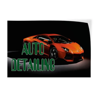 Decal Stickers Auto Detailing Advertising Printing Ab Vinyl Store Sign Label - Image 1 of 4