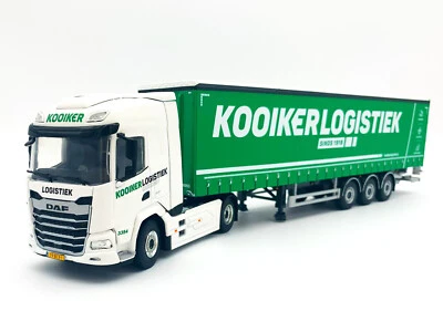 DAF XF SH 4x2 curtainside trailer 3 axle "Kooiker" WSI truck models - Image 1 of 4
