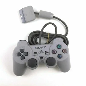 Like New Genuine Sony PlayStation 1 / 2 Controller Grey Analog Dual Shock Ps1... - Picture 1 of 2