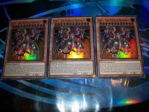 3x Yubel - the Ultimate Nightmare 1st Edition Ultra Rare BLC1-EN029 Yu-Gi-Oh! - Picture 1 of 1